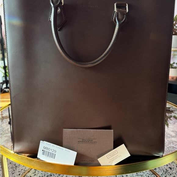 LOUIS VUITTON SAC PLAT NM NOMADE MOKA COWHIDE LEATHER - Picture 8 of 9